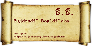 Bujdosó Boglárka névjegykártya