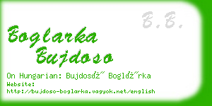 boglarka bujdoso business card